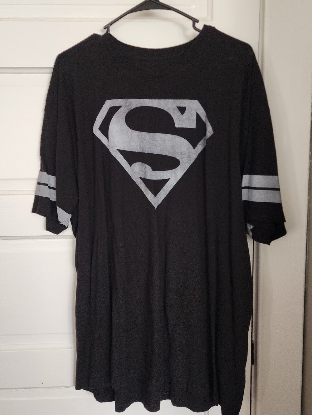 DC Comics Black Tee with Gray Superman Shield